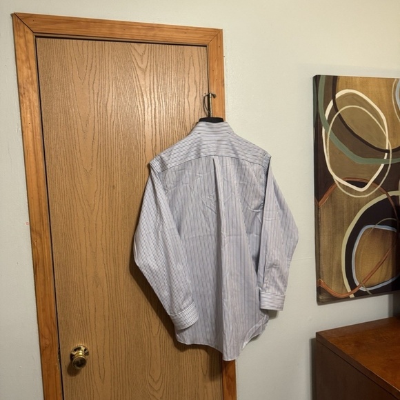 Forsyth of Canada Size 17.5 34/35 w/Stripes Button-Front Long Sleeve Dress Shirt - Picture 2 of 3